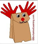 Paper Bag Reindeer Puppet